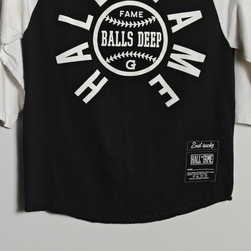Hall Of Fame Balls Deep 2nd Sucks 3/4 Sleeve Shirt Size Small — image 4 of 8